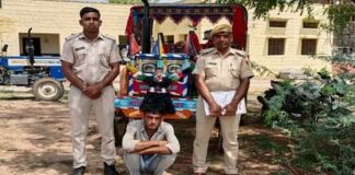 Dholpur: फरार बजरी माफिया को पुलिस ने पांच दिन बाद दबोचा, ट्रॉली को सड़क पर छोड़कर हुआ था फरार Police arrested the absconding gravel mafia in Dholpur after five days