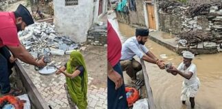 Rajasthan Biporjoy Effect: राजसमंद में RSS स्वयंसेवक मदद को आए आगे, बाढ़ प्रभावितों को फूड पैकेट्स बांटे Rajasthan Biporjoy Effect RSS volunteers distributed food packets to flood affected people in Rajsamand